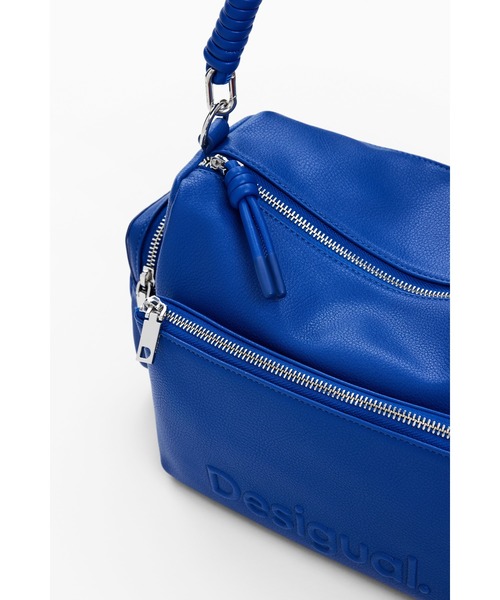 Desigual（デシグアル）の「ロゴ入りマルチポケットミディアムバッグ（ハンドバッグ・レディース・ブルー/イエロー・FREE）」の8枚目の写真