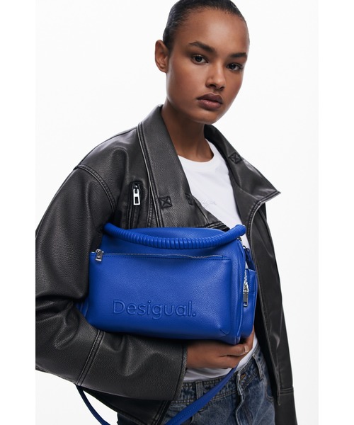 Desigual（デシグアル）の「ロゴ入りマルチポケットミディアムバッグ（ハンドバッグ・レディース・ブルー/イエロー・FREE）」の10枚目の写真