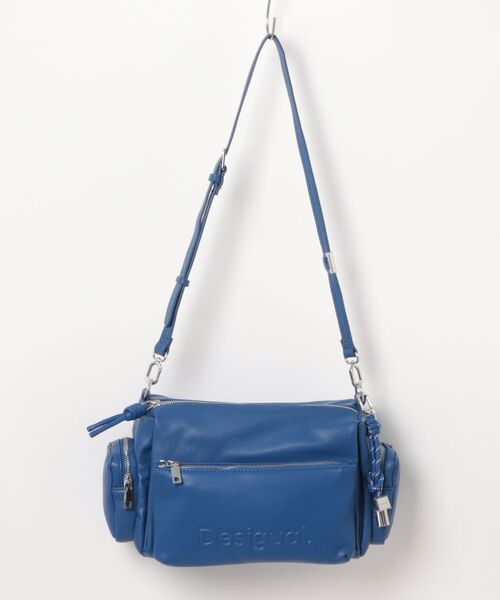 Desigual（デシグアル）の「ロゴ入りマルチポケットミディアムバッグ（ハンドバッグ・レディース・ブルー/イエロー・FREE）」の11枚目の写真