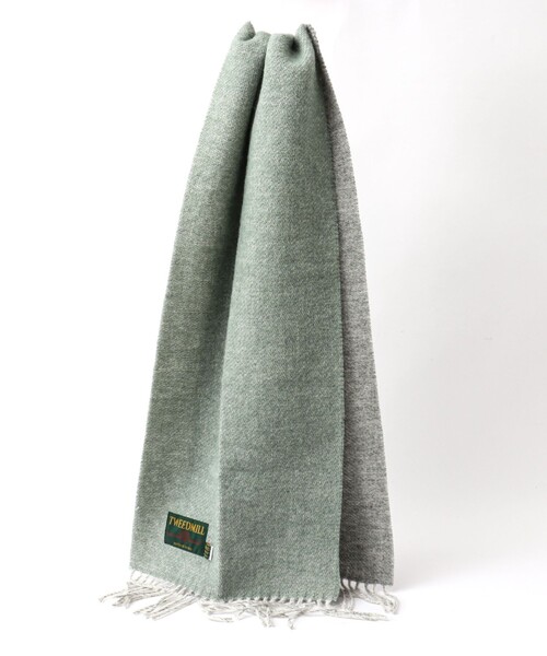 TWEED MILL（ツイードミル）の「【TWEEDMILL/ツイードミル】Pure New Wool Muffler 35 24AW（マフラー・メンズ・ライトブルー/ブラック系その他/ブルー系その他/ライトグリーン・FREE）」の2枚目の写真