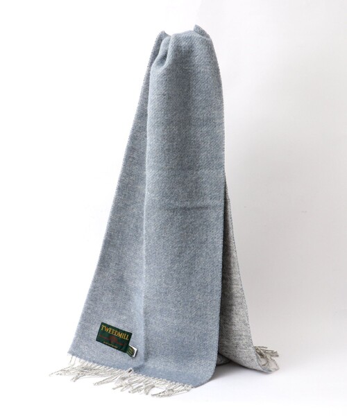 TWEED MILL（ツイードミル）の「【TWEEDMILL/ツイードミル】Pure New Wool Muffler 35 24AW（マフラー・メンズ・ライトブルー/ブラック系その他/ブルー系その他/ライトグリーン・FREE）」の3枚目の写真