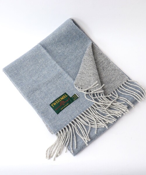 TWEED MILL（ツイードミル）の「【TWEEDMILL/ツイードミル】Pure New Wool Muffler 35 24AW（マフラー・メンズ・ライトブルー/ブラック系その他/ブルー系その他/ライトグリーン・FREE）」の10枚目の写真