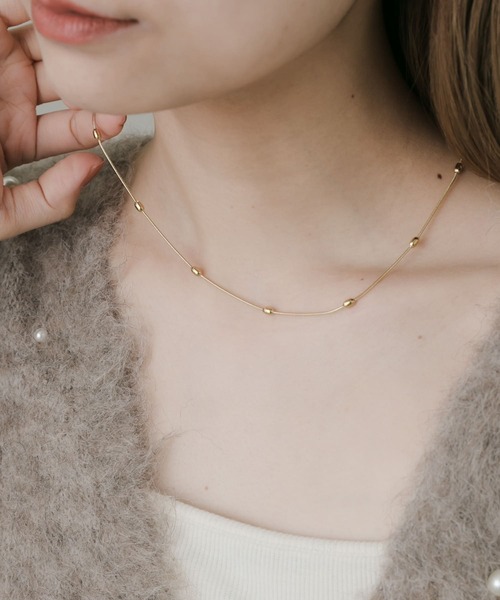 SMELLY（スメリー）の「ステンレスボールスネークネックレス（ネックレス・レディース・ゴールド・-）」の3枚目の写真