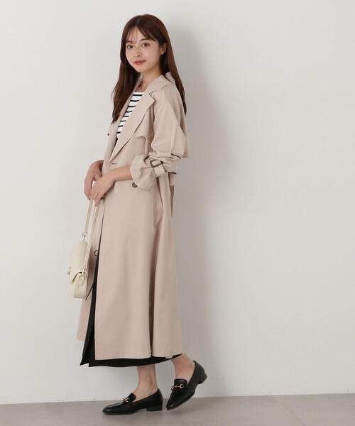 PROPORTION BODY DRESSING(プロポーションボディドレッシング)の「ベーシックロングトレンチ / 1215152100(トレンチコート・レディース・ベージュ系その他/グレー/ベージュ・MEDIUM/SMALL)」の4枚目の写真