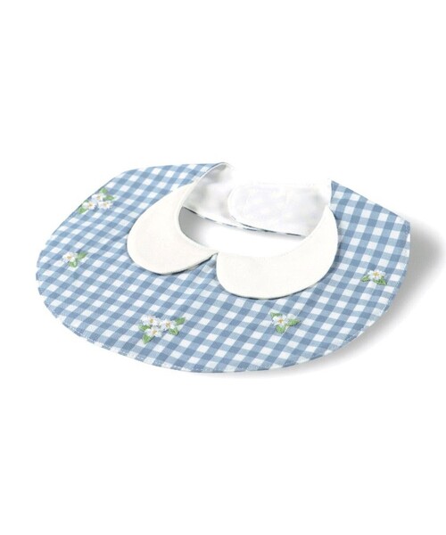 BRANSHES（ブランシェス）の「【おそろい】さくら刺繍スタイ（スタイ/よだれかけ・キッズ・ブラック/ブルー・FREE）」の3枚目の写真