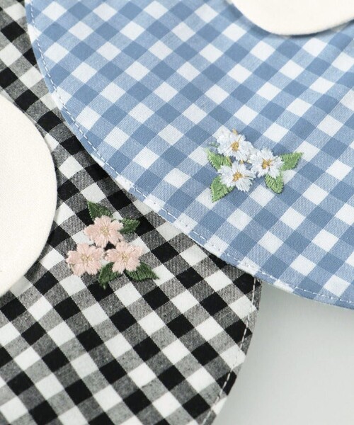 BRANSHES（ブランシェス）の「【おそろい】さくら刺繍スタイ（スタイ/よだれかけ・キッズ・ブラック/ブルー・FREE）」の7枚目の写真