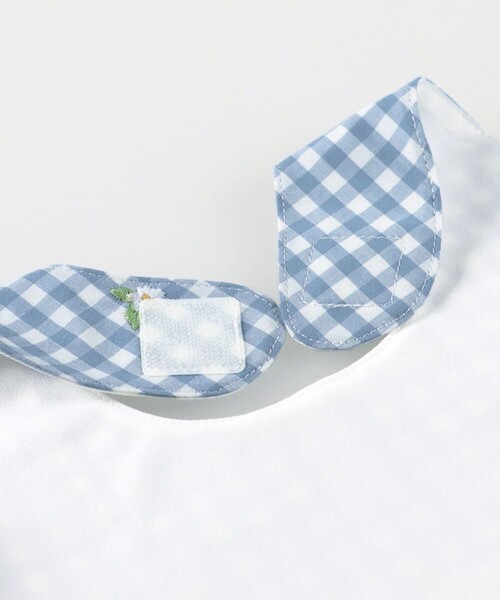 BRANSHES（ブランシェス）の「【おそろい】さくら刺繍スタイ（スタイ/よだれかけ・キッズ・ブラック/ブルー・FREE）」の8枚目の写真