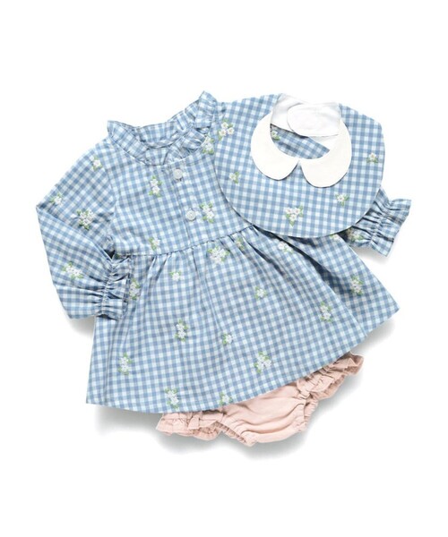 BRANSHES（ブランシェス）の「【おそろい】さくら刺繍スタイ（スタイ/よだれかけ・キッズ・ブラック/ブルー・FREE）」の11枚目の写真