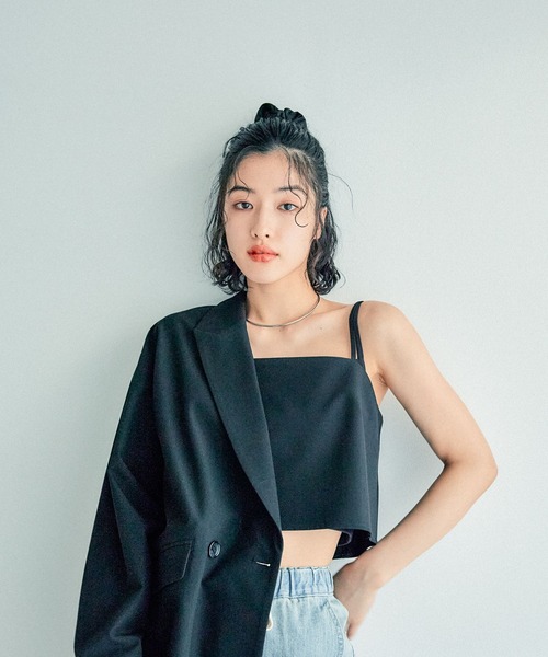 LEPSIM(レプシィム)の「TRルーズWブレストジャケット 243436(テーラードジャケット・レディース・ブラック/トップグレー/サンドベージュ・FREE)」の17枚目の写真