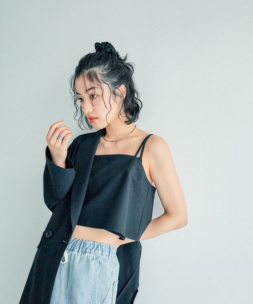 LEPSIM(レプシィム)の「TRルーズWブレストジャケット 243436(テーラードジャケット・レディース・ブラック/トップグレー/サンドベージュ・FREE)」の18枚目の写真