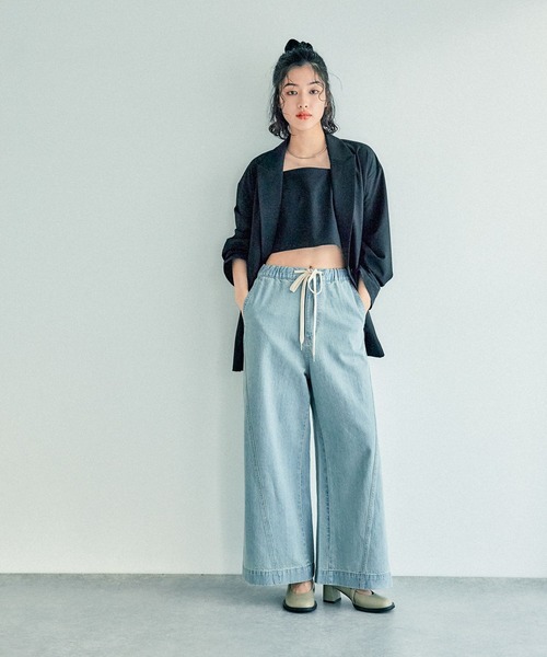 LEPSIM(レプシィム)の「TRルーズWブレストジャケット 243436(テーラードジャケット・レディース・ブラック/トップグレー/サンドベージュ・FREE)」の20枚目の写真