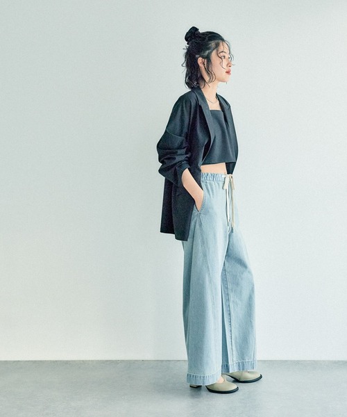 LEPSIM(レプシィム)の「TRルーズWブレストジャケット 243436(テーラードジャケット・レディース・ブラック/トップグレー/サンドベージュ・FREE)」の22枚目の写真