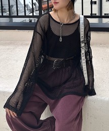 PAGEBOY | ラインメッシュプルオーバー(Tシャツ/カットソー)