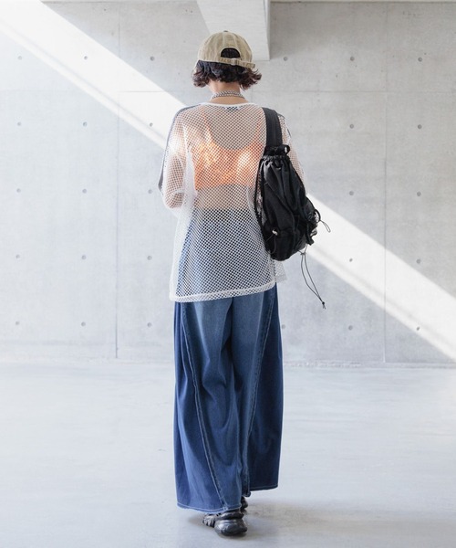 PAGEBOY（ページボーイ）の「ラインメッシュプルオーバー（Tシャツ/カットソー・レディース・グリーン系その他/オフホワイト/グレー/ブラック・FREE）」の20枚目の写真