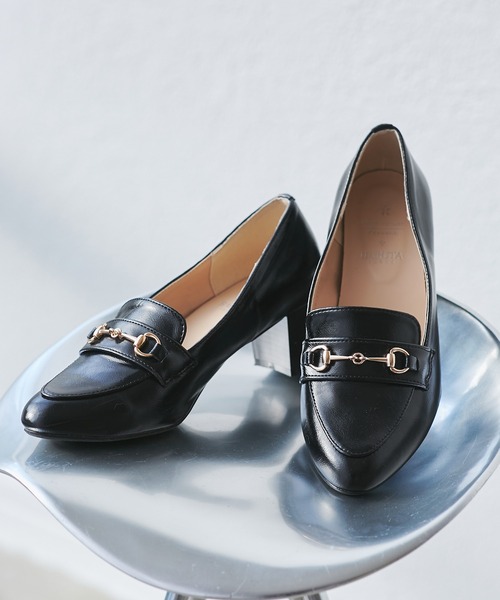 ROPE' PICNIC（ロペピクニック）の「ROPE' PICNIC PASSAGE byHARUTA/ヒールアップローファー（ローファー・レディース・キナリ/ブラック・23.0cm/23.5cm/24.0cm）」の2枚目の写真