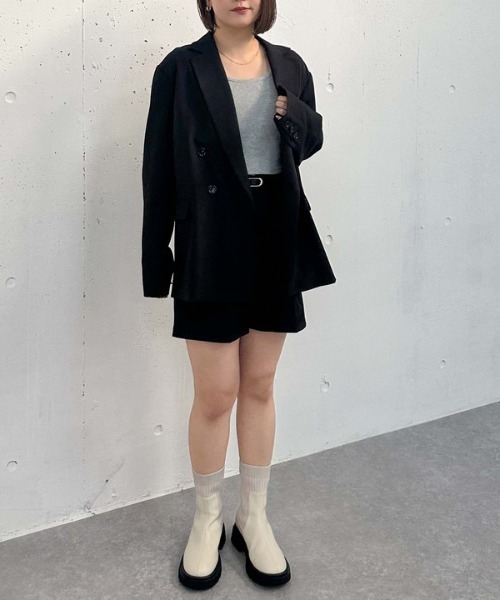 archives（アルシーヴ）の「【25ss/セットアップ対応】ベルト付タックショートパンツ（その他パンツ・レディース・ベージュ/グレー/ブラック・MEDIUM）」の17枚目の写真