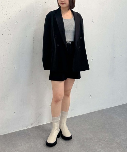 archives（アルシーヴ）の「【25ss/セットアップ対応】ベルト付タックショートパンツ（その他パンツ・レディース・ベージュ/グレー/ブラック・MEDIUM）」の19枚目の写真