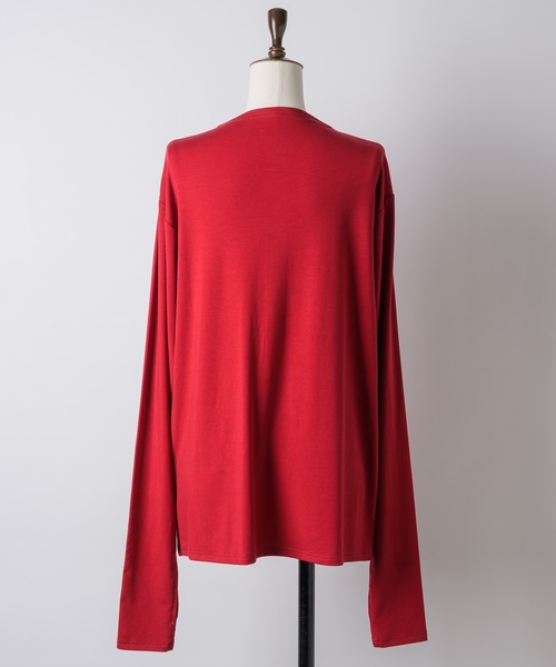 yae(ヤエ)の「2way many button top / メニーボタントップス(Tシャツ/カットソー・レディース・グレー/ブラック/レッド・FREE)」の14枚目の写真