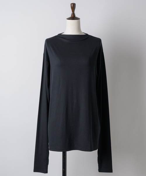 yae（ヤエ）の「2way many button top / メニーボタントップス（Tシャツ/カットソー・レディース・グレー/ブラック/レッド・FREE）」の15枚目の写真