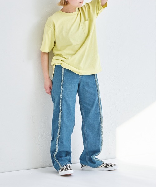 OG JUN NAKAYAMA フリンジデニムパンツ UNISEX【B23271】Star フリンジデニムパンツ | (me)