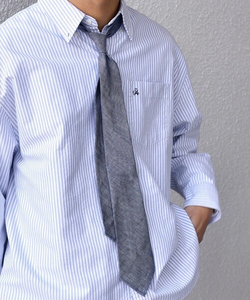 【SHIPS any 別注】ORDINARY FITS: ダンガリー カジュアル ネクタイ◆（ネクタイ）｜Ordinary fits（オーディナリーフィッツ）