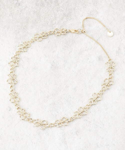 OPAQUE.CLIP（オペークドットクリップ）の「フラワーチェーンネックレス（ネックレス・レディース・ゴールド/シルバー・00）」の8枚目の写真