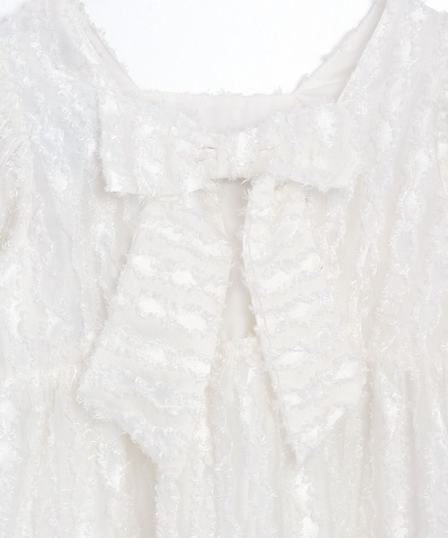MAKE YOUR DAY（メイクユアデイ）の「バックリボンブラウス■80～140cm（シャツ/ブラウス・キッズ・サックスブルー/オフホワイト・80/90/100/110/120/130/140）」の9枚目の写真