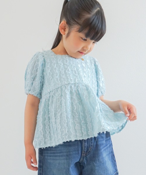 MAKE YOUR DAY（メイクユアデイ）の「バックリボンブラウス■80～140cm（シャツ/ブラウス・キッズ・サックスブルー/オフホワイト・80/90/100/110/120/130/140）」の19枚目の写真