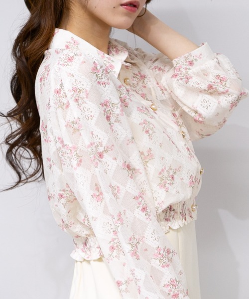 フラメンコ用 花柄長袖トップス Sawa a la mode レディース トップス ブラウス シャツ 花柄