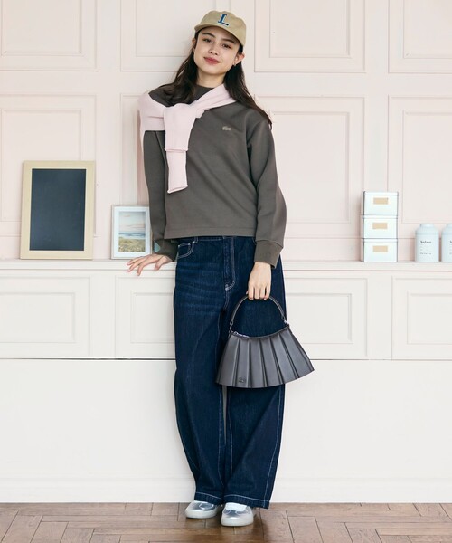 LENGLEN レザープリーツハンドバッグ（ハンドバッグ）｜LACOSTE