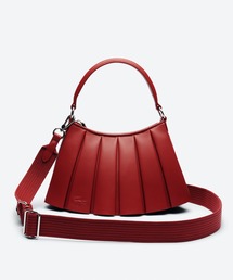 LACOSTE | LENGLEN レザープリーツハンドバッグ(ショルダーバッグ)