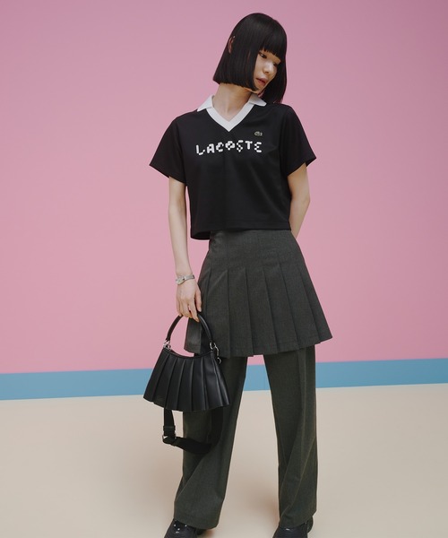 ファッションショー テニススカートラムレザーバッグ