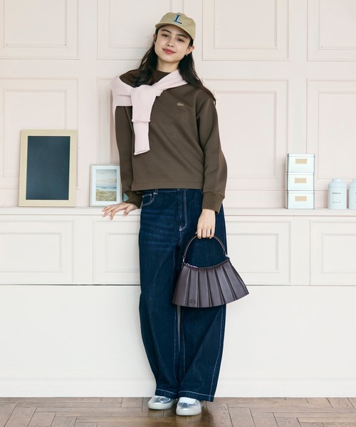 ラクレコ LENGLEN レザープリーツハンドバッグ（ショルダーバッグ）｜LACOSTE