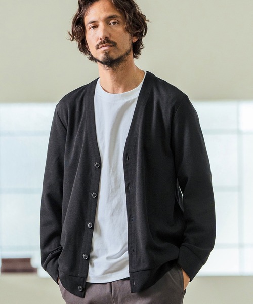Magine(マージン)の「mcg3597- Surf Knit Fabric Cardigan カーディガン(カーディガン/ボレロ・メンズ・チャコールグレー/ブラック/ミックスグレー・44/46/48)」の2枚目の写真