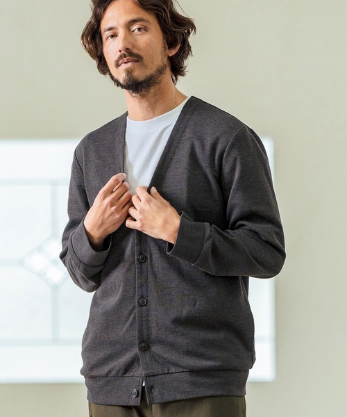 Magine(マージン)の「mcg3597- Surf Knit Fabric Cardigan カーディガン(カーディガン/ボレロ・メンズ・チャコールグレー/ブラック/ミックスグレー・44/46/48)」の4枚目の写真
