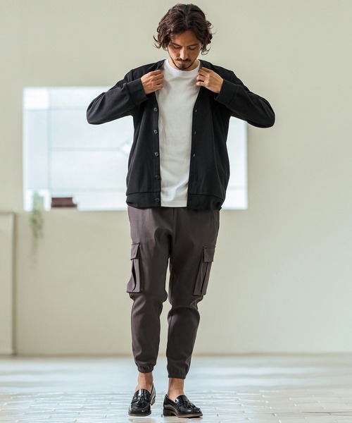 Magine(マージン)の「mcg3597- Surf Knit Fabric Cardigan カーディガン(カーディガン/ボレロ・メンズ・チャコールグレー/ブラック/ミックスグレー・44/46/48)」の13枚目の写真