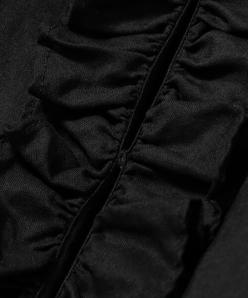 BEAMS BOY(ビームスボーイ)の「コットン リネン フリル ギャザー ショートスリーブ(シャツ/ブラウス・レディース・オフホワイト/ブラック/ベージュ・ONE SIZE)」の9枚目の写真