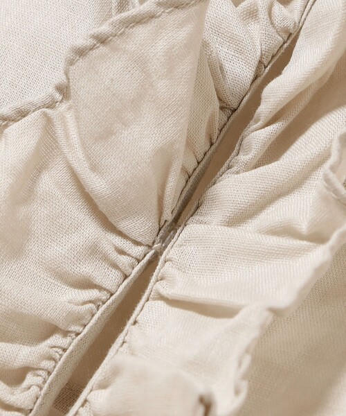 BEAMS BOY(ビームスボーイ)の「コットン リネン フリル ギャザー ショートスリーブ(シャツ/ブラウス・レディース・オフホワイト/ブラック/ベージュ・ONE SIZE)」の16枚目の写真