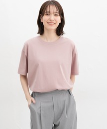 【ハニさら・接触冷感・UVカット】きれいめTシャツ