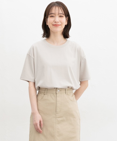 セール】【ハニさら・接触冷感・UVカット】きれいめTシャツ（T