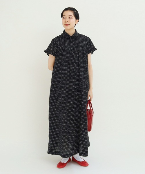 CHILD WOMAN チェック柄 半袖ロングワンピース チャイルドウーマン CHILD WOMAN チェック柄 半袖ロングワンピース チャイルド