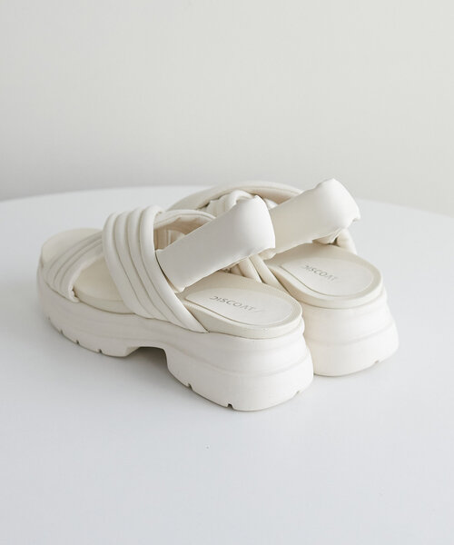 DISCOAT（ディスコート）の「クロストラックサンダル（サンダル・レディース・ブラック/アイボリー・SMALL/MEDIUM/LARGE）」の6枚目の写真