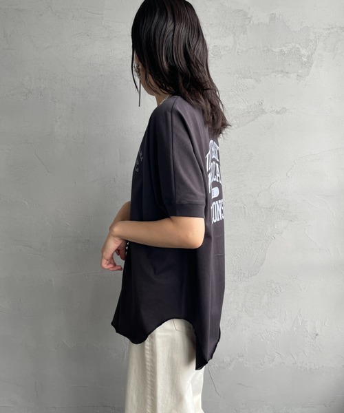 【新品】Americana×JEANS FACTORY☆別注ラウンドヘムロゴT セール】[Americana×JEANS FACTORY/アメリカーナ×ジーンズ