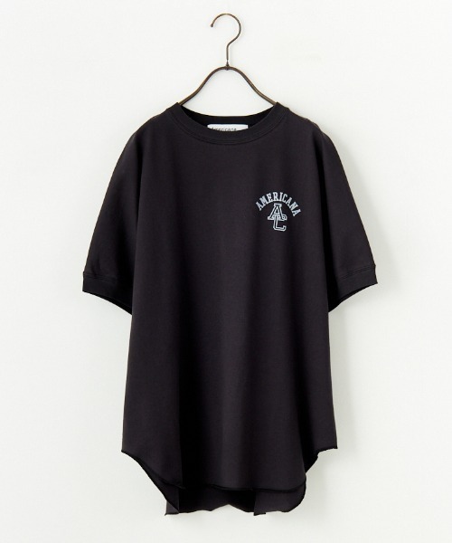 【新品】Americana×JEANS FACTORY☆別注ラウンドヘムロゴT セール】[Americana×JEANS FACTORY/アメリカーナ×ジーンズ