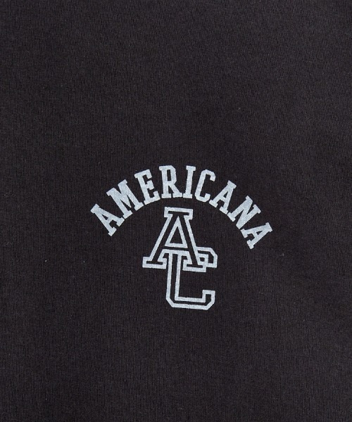 AMERICANA（アメリカーナ）の「[Americana×JEANS FACTORY/アメリカーナ×ジーンズファクトリー] 別注 ラウンドヘム バックプリントTシャツ（Tシャツ/カットソー・レディース・モカ/グレイッシュベージュ/スミクロ・F）」の12枚目の写真