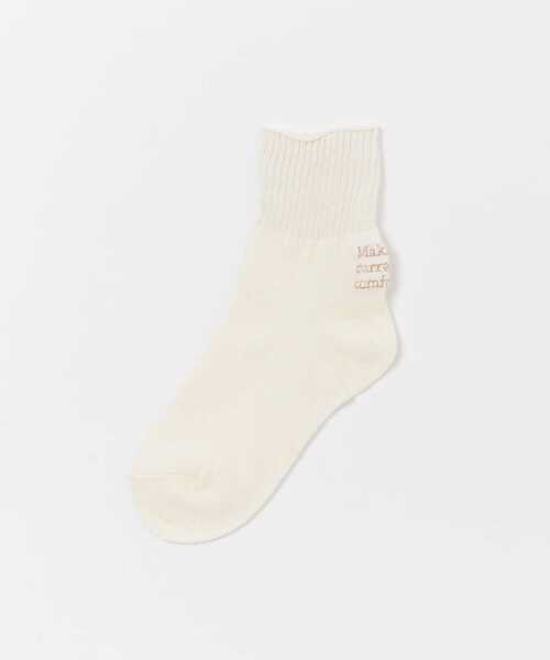 URBAN RESEARCH DOORS（アーバンリサーチドアーズ）の「『親子リンク』ロゴ刺繍ソックス(KIDS)（ソックス/靴下・キッズ・アイボリー/カーキ・16-18/19-21cm）」の4枚目の写真