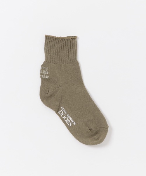 URBAN RESEARCH DOORS（アーバンリサーチドアーズ）の「『親子リンク』ロゴ刺繍ソックス(KIDS)（ソックス/靴下・キッズ・アイボリー/カーキ・16-18/19-21cm）」の6枚目の写真