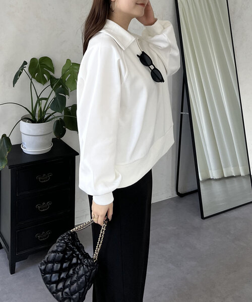 prose verse（プロズヴェール）の「バックメタルスキッパースウェット（Tシャツ/カットソー・レディース・ホワイト/ブラック・MEDIUM）」の8枚目の写真