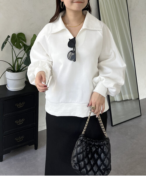 prose verse（プロズヴェール）の「バックメタルスキッパースウェット（Tシャツ/カットソー・レディース・ホワイト/ブラック・MEDIUM）」の12枚目の写真