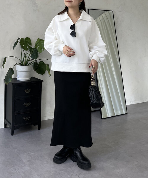 prose verse（プロズヴェール）の「バックメタルスキッパースウェット（Tシャツ/カットソー・レディース・ホワイト/ブラック・MEDIUM）」の13枚目の写真